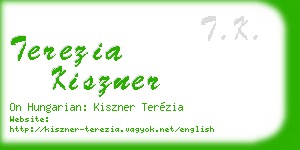 terezia kiszner business card